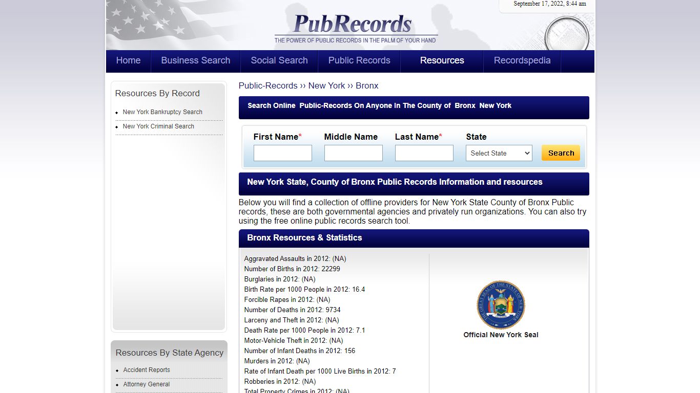 Bronx County, New York Public Records - Pubrecords.com